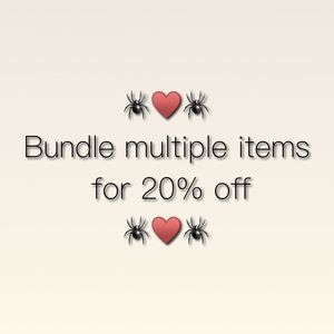 Bundle items for 20% off!